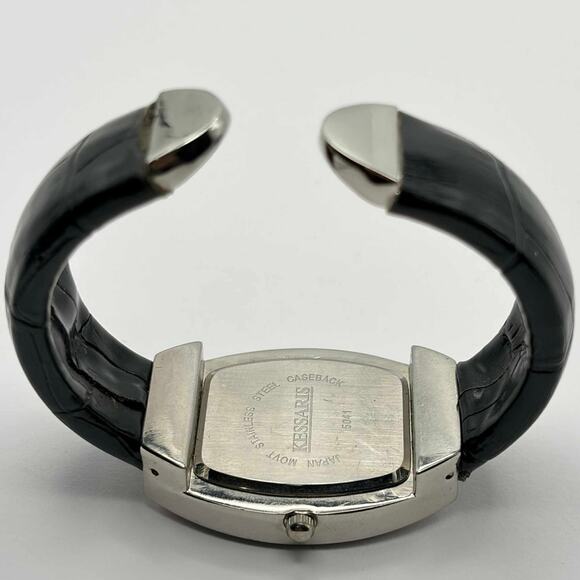 Silver & Black Kessaries Cuff Watch - Picture 4 of 4